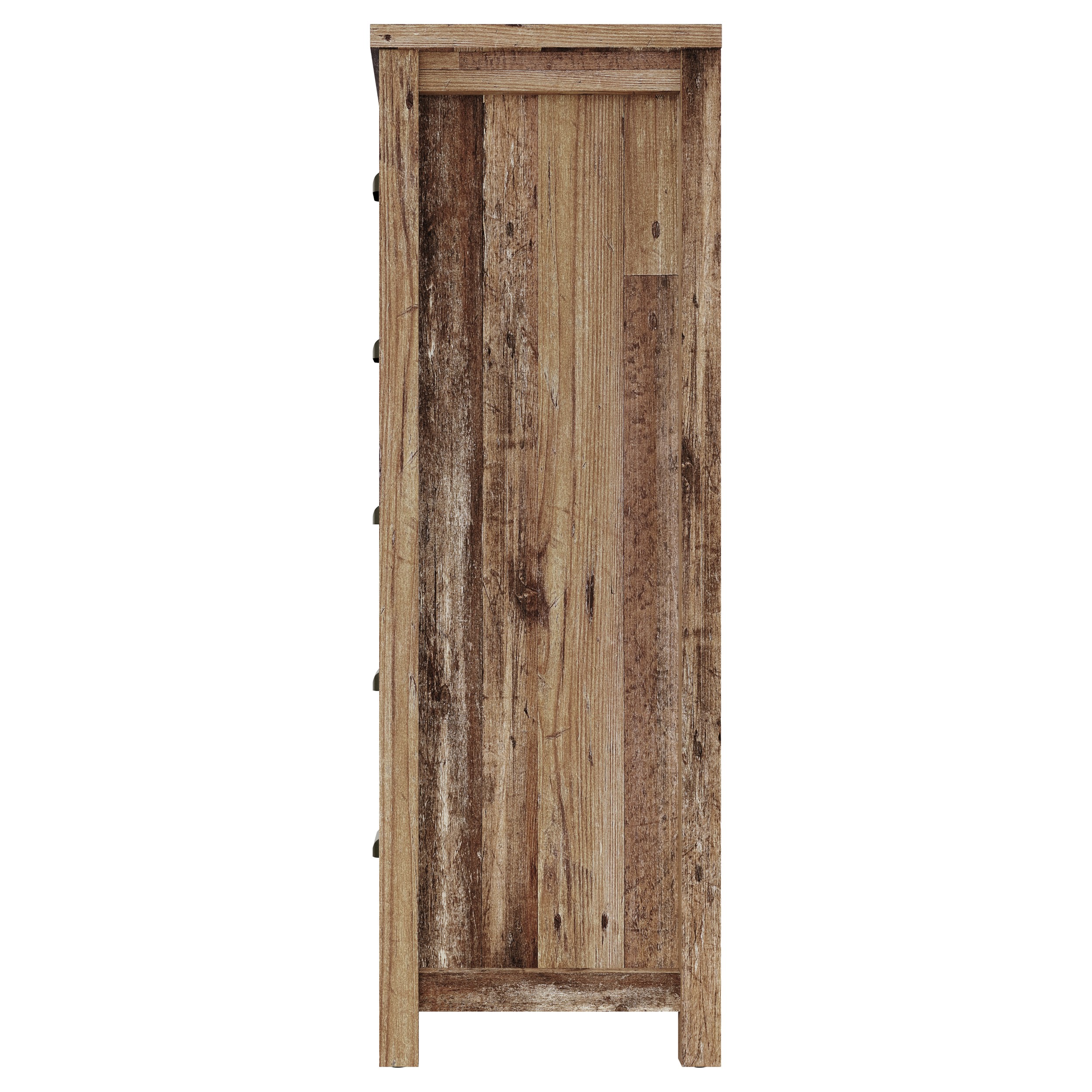 Home Design Racine 5-Drawer Chest, Vintage Oak, Wood, Classic Bedroom Storage