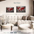 thumbnail image 4 of Elephant Stock Boulder World Map Wall Art - Horizontal Canvas Wall Art - Living Room Wall Decor - Map Canvas - Black And Gray Decor - 36" x 24", 4 of 8