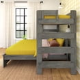 thumbnail image 6 of Farmhouse Twin Over Panel Queen L-Shaped Bunk Bed, Driftwood, 6 of 8