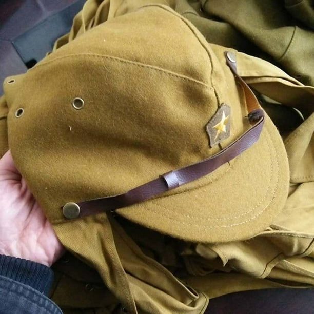 PENGXIANG Japanese Army Soldier Cap For Men WW2 Officer Field Wool