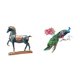 thumbnail image 1 of Escultura de caballo de pie y pegatina de pared retro de PVC para sala de estar, escritorio, estantería, cocina, sofá, TV, fondo, decoración del hogar, 1 of 8