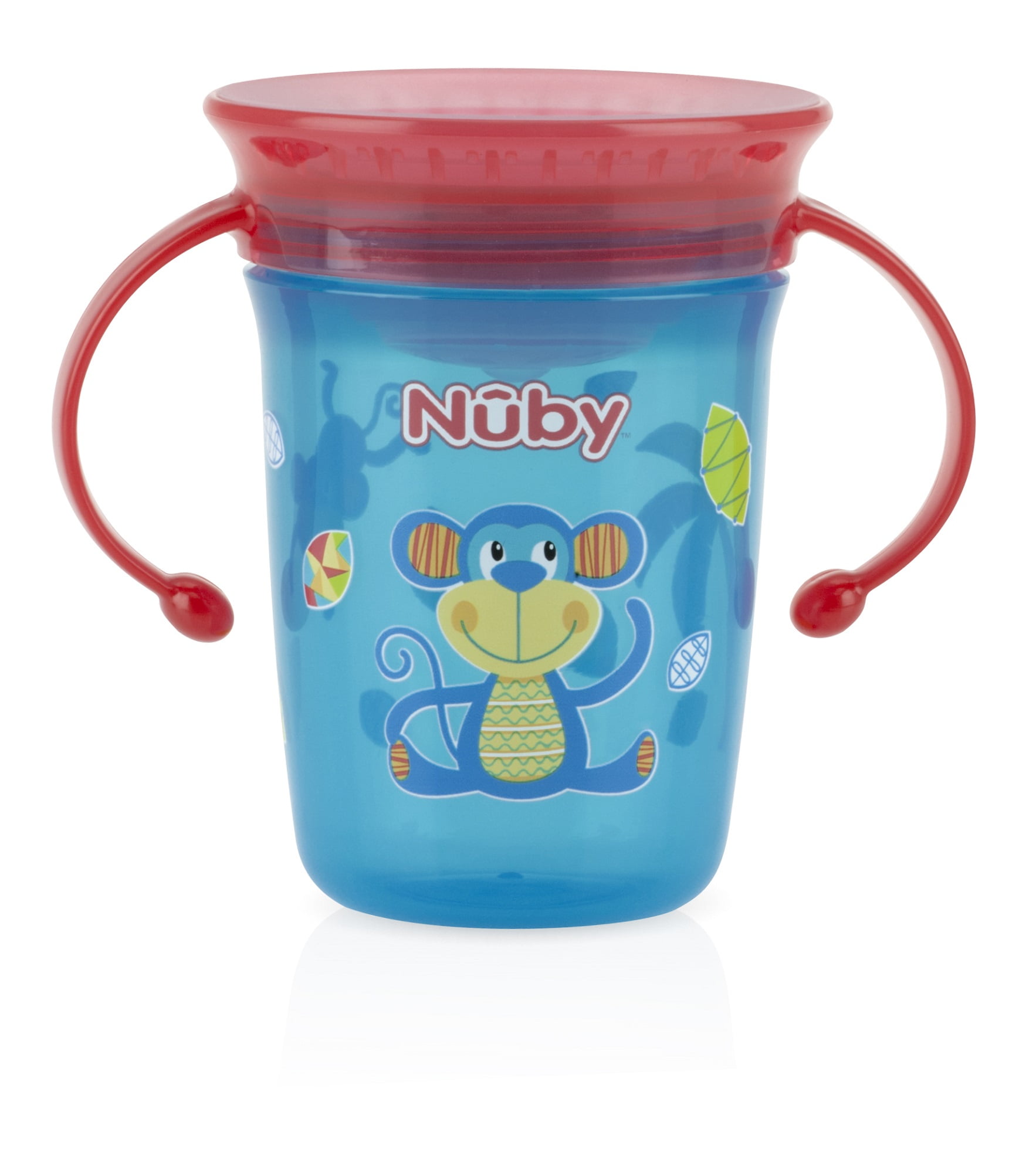Nuby Tritan No Spill Flip N' Sip Twin Handle Printed Cup with 360 Weig – My  Little Charmer