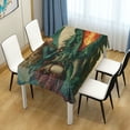thumbnail image 6 of Qxltty Emerald Dragon Square Tablecloth 54×54in Thick Wrinkle Resistant Heat Proof Durable Table Cover for Dining Table, 6 of 9