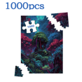 thumbnail image 2 of Puzzle Suitable for - Green, Purple Red Fantasy Jungle Waterfall with Portable Box - Beginner-Friendly 1000pcs Families. 29.4*19.6in, 2 of 9