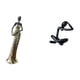 thumbnail image 5 of Figura africana de dama tribal, estatua de escritorio, figura de pensador, escultura abstracta hecha de resina y material PP, adecuada para sala de es, 5 of 8