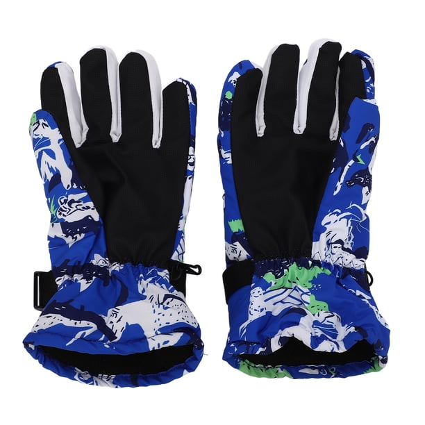 Guantes de esquí al aire libre antideslizantes guantes térmicos gruesos ciclismo impermeable pantalla táctil guantes de dedo completo azul YUNYI BRAND Deportes