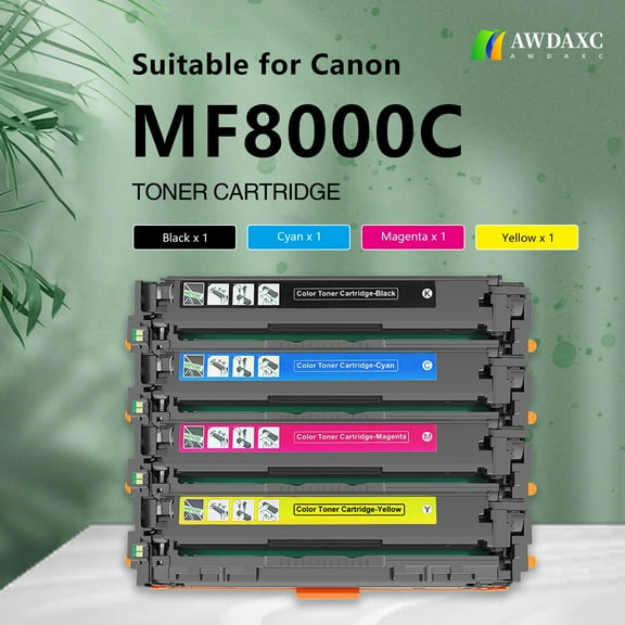 Awdaxc Compatible Toner Cartridge for Canon MF8000C,Suitable for MF8000C / MF8200C Printer,(With Chip),High Capacity:2200/1400 Pages,Can Add Powder,Portable Installation