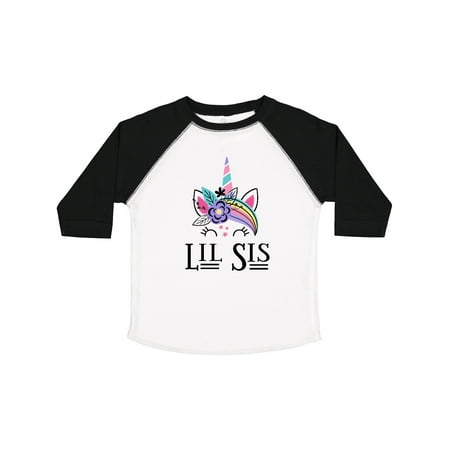 

Inktastic Little Sister Unicorn Lil Sis Outfit Gift Toddler Toddler Girl T-Shirt