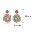 thumbnail image 2 of Aretes Elegance 11 Diseños Azul Naranja Hechos a Mano con Cuentas, 2 of 7