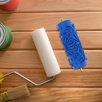 OFFIGAM Patterned Wall Paint Roller Blue for DIY Home Decor with Durable and Even Paint Coverage