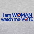 thumbnail image 3 of CafePress - I Am Woman Watch Me Vote Women's Baseball T Shirt - Womens Baseball Tee, 3 of 4