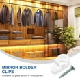 thumbnail image 5 of MRLESS 50-Pack Glass Retainer Clips for Closet Panels, Heavy-Duty Mirror Mounting Clips with Screws Included, 5 of 9