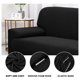 thumbnail image 5 of Muebles Sofá Sofá Cubierta elástica Funda protectora negra 76 '' - 90 '' Negro, 5 of 10