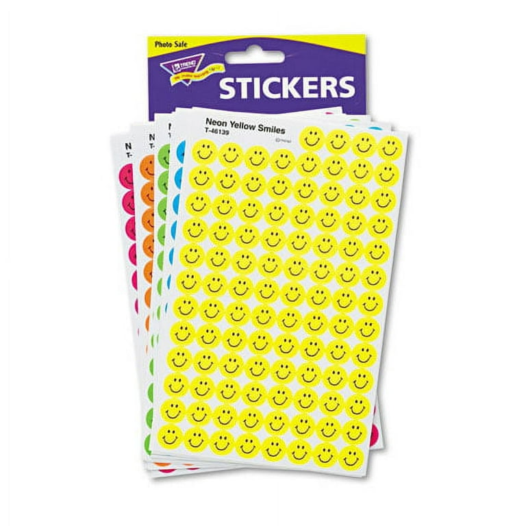 SuperSpots and SuperShapes Sticker Variety Packs, Neon Smiles, Assorted Colors, 2,500/Pack SuperSpots and SuperShapes Sticker Variety Packs, Neon Smiles, Assorted Colors, 2,500/Pack