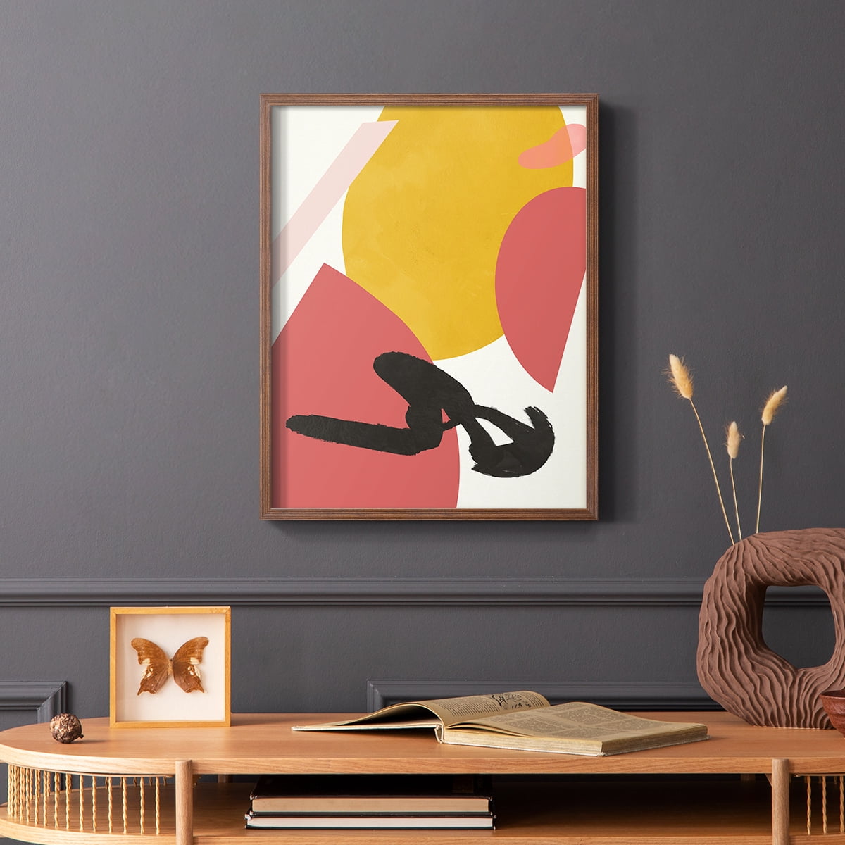 Bright Boy II Framed Print in Brown Solid Wood Framed Print No Nail Hanging