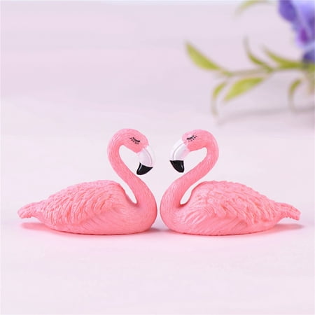 Farfi Mini Flamingos Flamingo Shape Long Lasting Mini Size Mini Garden Ornament Micro Landscape Decoration