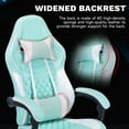 thumbnail image 4 of Ergonomic Gaming Chair with Massage Lumbar Support & Adjustable Footrest for Adults Comfortable Leather Office Chair for Gaming, Work & Relaxation | Breathable Design | Spacious Seat, 4 of 8