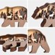 thumbnail image 3 of Adornos de animales de madera, manualidades de madera con decoración de animales del bosque 3D, figura de madera 3D con luces LED, escultura de madera retro para regalo de oficina en casa (oso) sin b JAMW Sencillez, 3 of 5