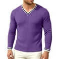 thumbnail image 2 of StSilkitty Long Sleeve T-Shirts for Men Textured V Neck Slim T Shirt Lightweight Soft Stretch Pullover Tops, 2 of 6