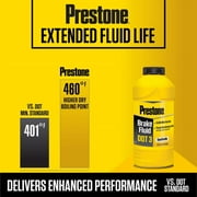 سائل فرامل المركبات Prestone DOT 3 للسيارات والشاحنات - 32 أونصة سائلة - صناعي، عالي الجودة، 50000 ميل