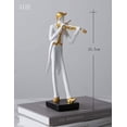 thumbnail image 4 of Amoy-Art Musician Figurine Musical Sculpture Statue Music Decor Modern Piano Int, 4 of 5