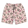 thumbnail image 2 of KLL Beautiful Butterflies and Hearts Men's Casual Summer Beach Shorts Hawaiian Shorts with Pockets-3X-Large, 2 of 6