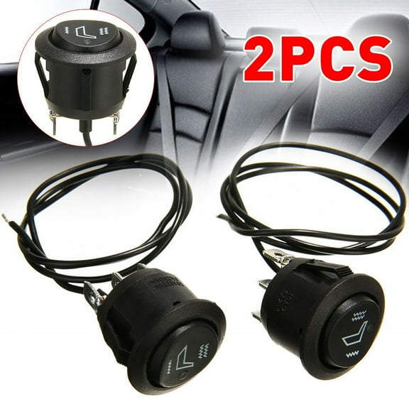 Plastic & Metal Seats Switch Heated Rocker 12V For All Cars 2 Pcs Car Seats 3 Pin T 85 Boat Motorcycle Heater Switch