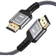 thumbnail image 1 of TianQi High-Speed 25 FT HDMI Cable, 18Gbps 2.0 Braided HDMI Cord, 4K HDR, HDR10, HDCP 2.2, ARC, Compatible with Roku TV/HDTV/PS5/Blu-ray 25 feet 25 feet, 1 of 5