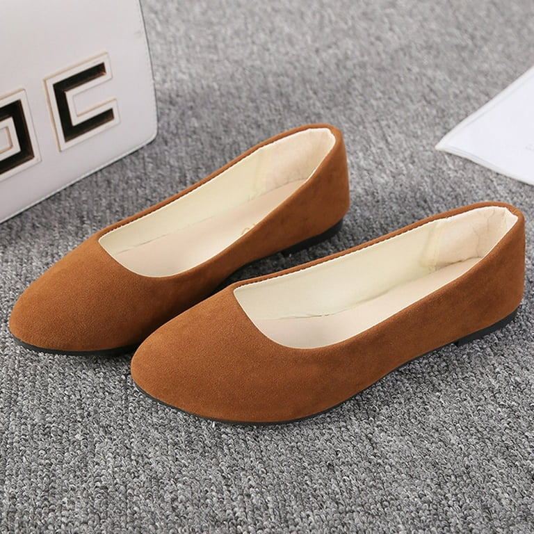 Wozhidaose Shoes for Women Flats Shoes Women Girls Solid Big Size