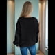 thumbnail image 4 of Suéter Tipo Cárdigan con Botones para Mujer, de Otoño, Holgado e Informal, de Punto Negro L, 4 of 7