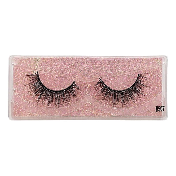 Xihbxyly Pestañas Postizas 3D, Juego de Pestañas Gruesas Hechas a Mano, Realzadoras de Ojos de Aspecto Natural, Fibra Sintética Cómoda, Maquillaje Informal para Fiestas, Accesorio de Belleza Llamativ