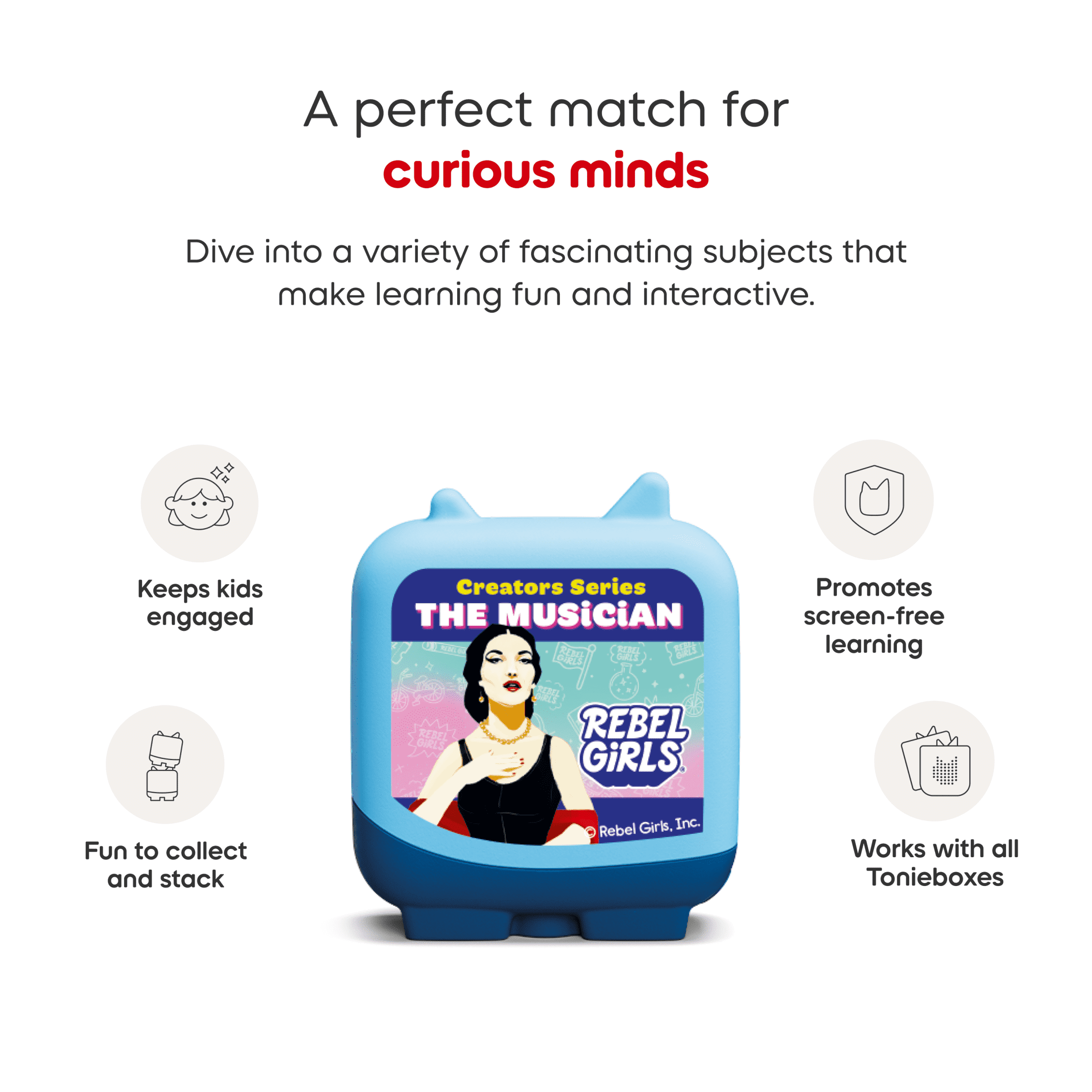 tonies Rebel Girls Creators Series Clever Set, 4 Pack, Age Group 5+