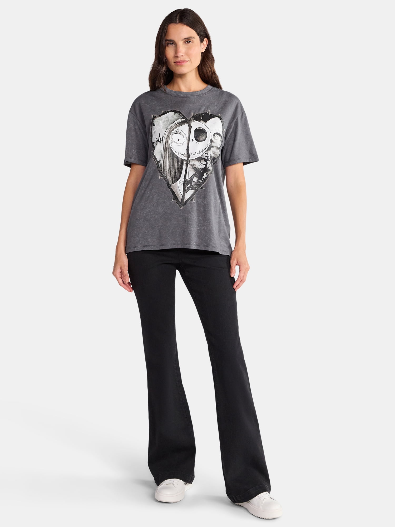 Nightmare Before Christmas Women's Halloween Graphic Tee, Sizes XXS-XXL