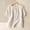 Beige, variant on Womens Linen Shirt Blusas De Lino Para Mujer Linen Blouses for Women Tops For Women Floral Cotton Linen Tunic Tshirt Tee Women 3/4 Sleeve V Neck Button Boho Ethnic White