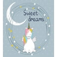 thumbnail image 3 of Ambesonne Cartoon Duvet Cover Sets, Night Unicorn Moon, 2-King, Blue Grey Multicolor, 3 of 7