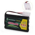 thumbnail image 2 of BAOBIAN 9.6V 1500mAH NiMH Rechargeable Battery for RC Car Truck with Standard Tamiya Connector, 2 of 6
