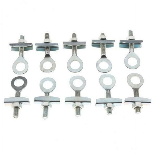 4x 10pcs Bici Del de Cadena Del Ajustador de Del Bmx Plata Tensor 5m Mx5cm 4 piezas
