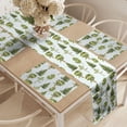 thumbnail image 2 of Ambesonne Leaves Table Runner & Placemats, Spring Season Theme Graphic, Placemat 4 pcs + Runner 16"x90", Pale Blue Apple Green, 2 of 2