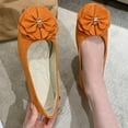 thumbnail image 7 of Viluyesy Womens Ballet Flats, Casual Fashion Comfortable Floral Round Toe Shallow Slip-On Dressy Shoes Orange US5.5, 7 of 7