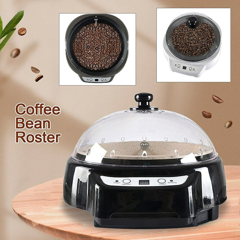 Black Home Coffee Bean Roaster Coffee Roasting Machine Digital Display Countdown 110V