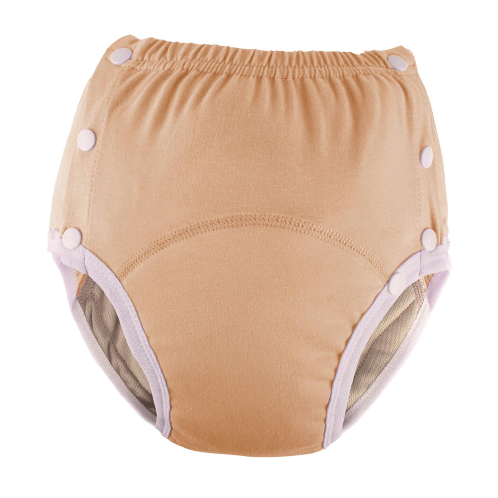 Adult Cloth Diaper Washable Nappy Cover Waist 26-39inch Protective  Underwear Soft Material for Elderly Women Men Leak Protection Water Orange