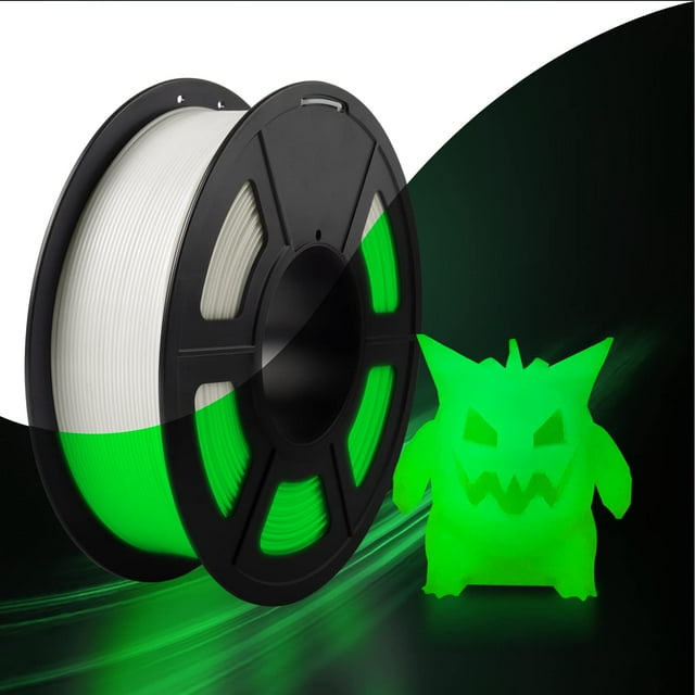Filamento para impresora 3D SUNLU que brilla en la oscuridad, PLA, 1,75 mm, 1 kg