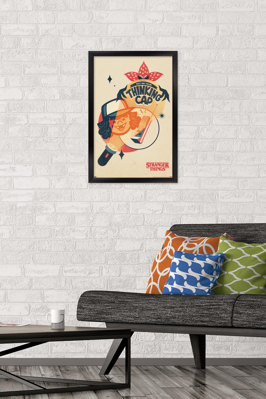 Netflix Stranger Things: Season 4 - Animated Thinking Cap Wall Poster, 14.725" x 22.375" Framed