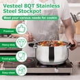 thumbnail image 7 of Vesteel 8 QT Stock Pot, Tri-Ply Bottom Stainless Steel Cooking Pot with Visible Lid, Induction Soup Pot Compatible with All Stoves, Stockpot for Stewing Simmering Boiling, Dishwasher Safe, 7 of 7