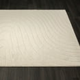 thumbnail image 4 of Luxe Weavers Modern Geometric Wave Cream 2x3 Area Rug, Stain Resistant Carpet, 4 of 8