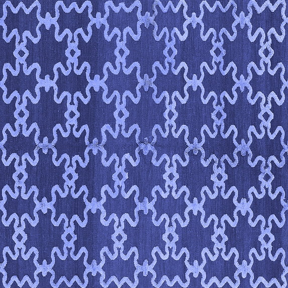 Ahgly Company Indoor Square Oriental Blue Industrial Area Rugs, 5' Square