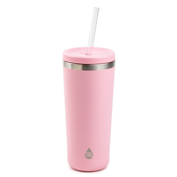 TAL 24oz Stainless Steel Ranger Tumbler Cup with Straw, Pink