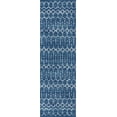 thumbnail image 2 of JONATHAN Y MOROCCAN HYPE 2 x 10 Runner Rug, Boho Vintage Diamond - Blue/White, MOH101A-210, 2 of 5