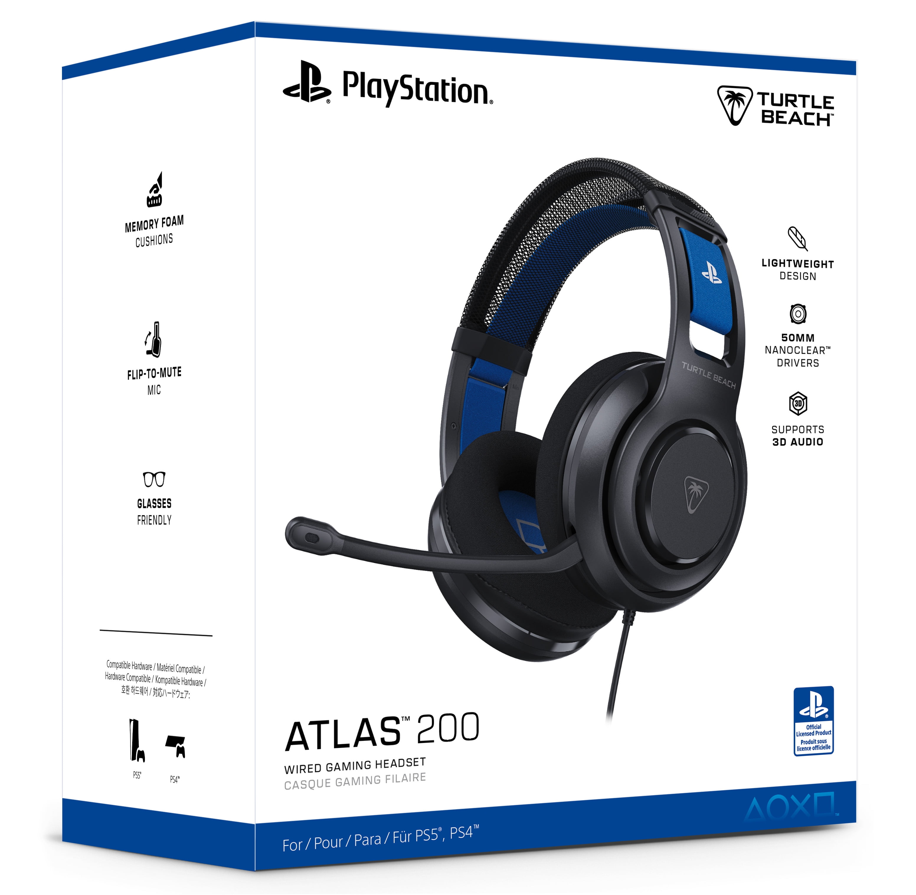 Turtle Beach® Atlas 200 Wired Gaming Headset for PS5™ & PS4