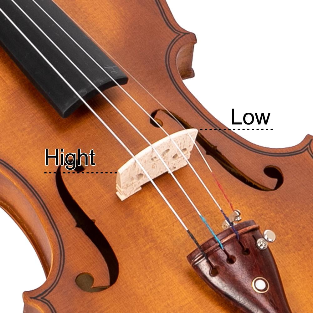 Glarry 4/4 Redwood/Maple Matte Violin w/ Case for Beginner,Natural